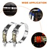WYSIWYKA WYSIWYKA 2 Pack 3.25 Inch T-Bolt Hose Clamps, Stainless