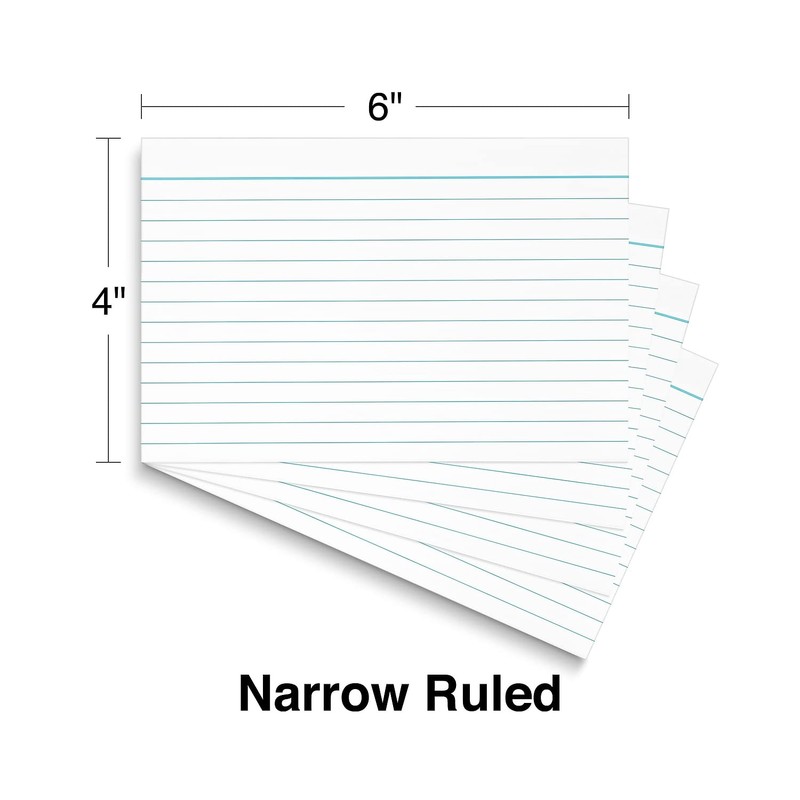 Staples 4-Inch X 6-Inch Line Ruled White Index Cards 500/Pack