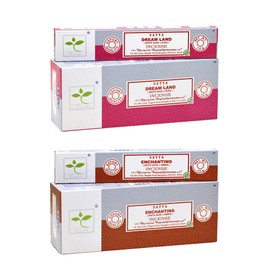 Satya Earth Incense Sticks - Pack of 3 with JRose Incense Burner - Hand-Rolled in India - Aromatherapy, Relaxation & Meditation (White Sage & Rose (Dream Land))