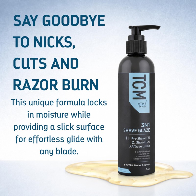 TCM 3N1 Men's Shave Glaze – Pre-Shave, Shaving Gel &