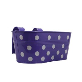 Klassic Dotted Oval Railing Planters | Planter Pot | Gamla | Hanging Planter Basket for Home and Balcony (Yellow), Standard (KL-OVALPL-YLW)