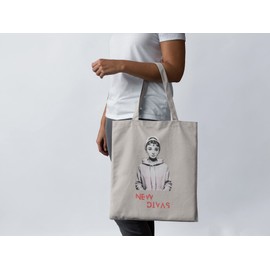 Audrey Tote Bag Made of Environmentally Friendly 100% Natural Cotton, Reusable and Durable, Women's Handbags, Ideal for Shopping, Beach, Daily Life, Unique Designs, Audrey, Audrey