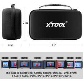 XTOOL Carrying Case for OBD2 Scanner Diagnostic Tool, Waterproof Car Scanner Tool Protective Bag Compatible with D5S, D7, D7S, IP508, IP508S, IP608, IP616, IP819, IP819TP, IK618, Size 11''x 7''x 4''