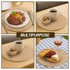 Woven Placemats, 6PCS Rattan Placemats, 30cm Handmade Weave Placemat, Natural