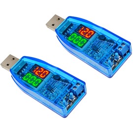 2pcs Dual LED DC-DC 5V to 1V-24V USB Step Up Down Buck Boost Converter Power Supply