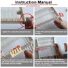 Weaving Loom Kit,Wooden Multi-Craft Weaving Loom Tapestry Loom Large Frame