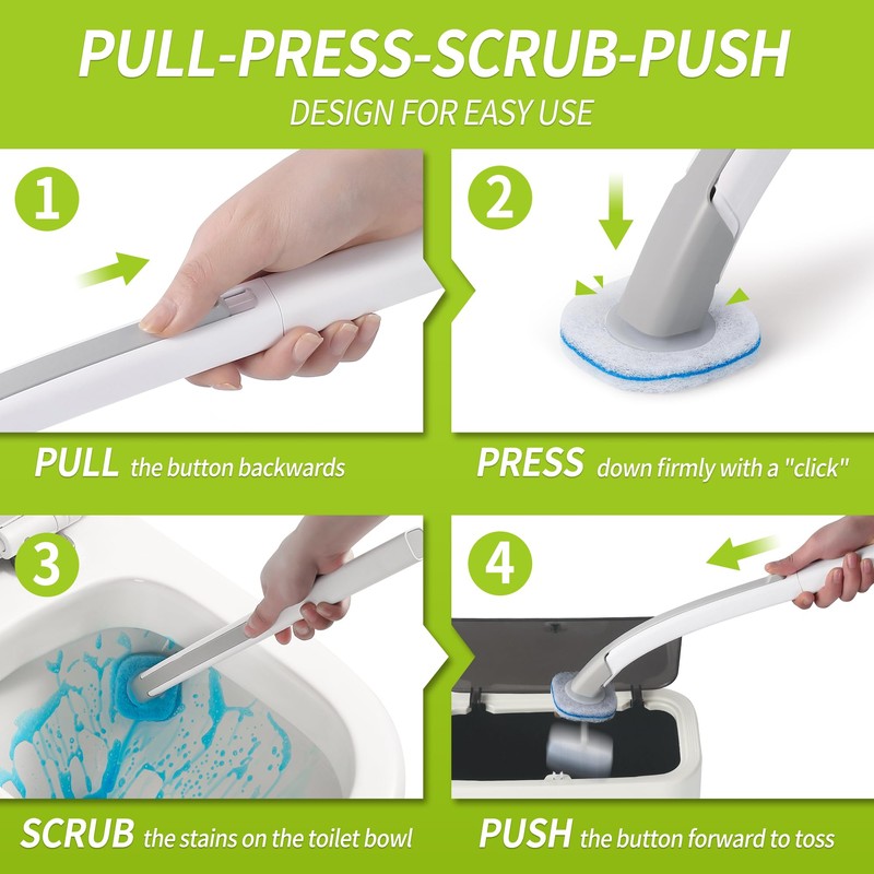 IVYROLL Toilet Bowl Cleaner Wand Refills Compatible with CLOROX, 21