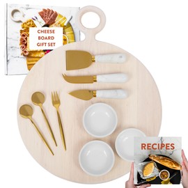 10 Piece Cheese Board Set - White