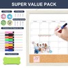 Calendar Whiteboard for Wall, 18x24 Inches Whiteboard Calendar Cork Board