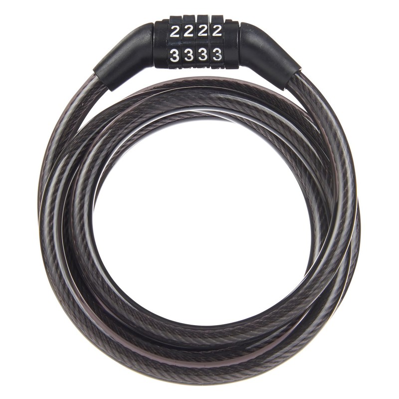 BRINKS 5 Ft Bike Lock Cable with Preset Combination, Vinyl