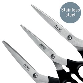 Leitz Leitz Edelstahlscheren Set 165/185/200 mm, 3er-Set Edelstahlscheren in den Größen 165; 185 und 200 mm in einer plastikfreien Verpackung, 54260095