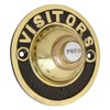 Polished Cast Brass & Black 81mm dia Visitors Bell Push