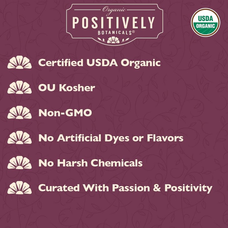 Organic Positively Botanicals Company, Flax Seeds, Herbal Tea Loose Leaf