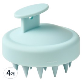 모던하우스 두피 마사지 샴푸브러쉬, 스카이블루, 4개 Modern House Scalp Massage Shampoo Brush, Sky Blue, Set of 4