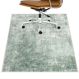 Office Chair Mat,36”X48” Non-Slip Backing Desk Chair Mats for Hardwood Floor,Low Pile&Easy Glide Floor Mat for Office Chair,Heavy Duty Computer Chair Mat,Easy to Clean Desk Mat for Chair(Gray-Green)