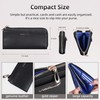 Womens Leather Long Zip Around Clutch Wallet with Coin Pocket