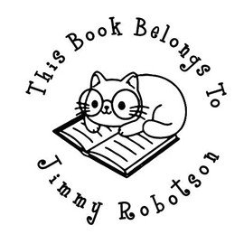 IDEAL 400R This Book Belongs to Custom Self Inking Stamp Rubber Stamp Ink Stamp (HB-04)