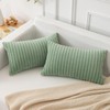 Kevin Textile Spring Oblong Throw Pillow Striped Corduroy Rectangle Pillow