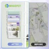 MINDEPOT 6 Pockets Acrylic Wall File Organizer, Clear Wall File