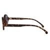 I-Sential Round Reading Sunglasses Tortoise Brown Frame Smoke Black UV400