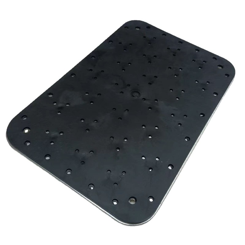 Universal Aluminum Heel Pad Plate Floor Mat Non-Slip Rubber