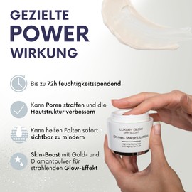 EFFECTXMED Luxury Glow Skin Boost Anti-Wrinkle Cream 50 ml - Highly Effective Night Cream Moisturising Cream with Plant Extracts Developed by Dr. Margrit Lettko - Medical Anti-Ageing Face Cream