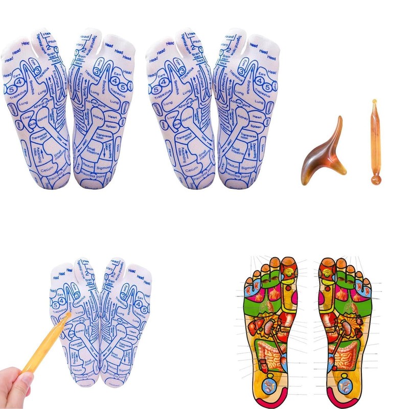 Reflexology Socks Set, Acupoint Socks Set, Reflexology Socks with Massage