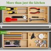 Bamboo Silverware Drawer Organizer Small Utensil Tray Wood Cutlery Organizer