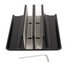 Vertical Laptop Stand 2 Slots Anodized Aluminium Alloy Adjustable Space