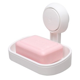 TAILI Suction Cup Soap Dish Vacuum Suction Soap Holder, Strong Sponge Holder for Shower, Bathroom, Tub and Kitchen Sink, Drill-Free, Removable