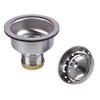 Dearborn 18 Sink Basket Strainer, Stainless Steel Body and Basket. Deep Locking Cup. Neoprene Stopper. Length 3-3/4"