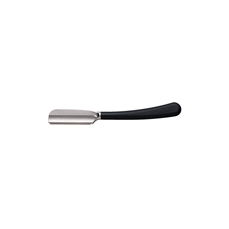 Feather SS Japanese Straight Razor, Black
