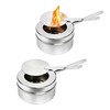 Vastsea Pack of 2 Fondue Burner, Fuel Paste Container, Portable
