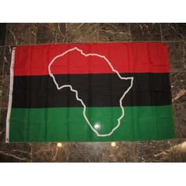 3X5 Afro American Map African Continent Flag 3'X5' Banner Brass Grommets