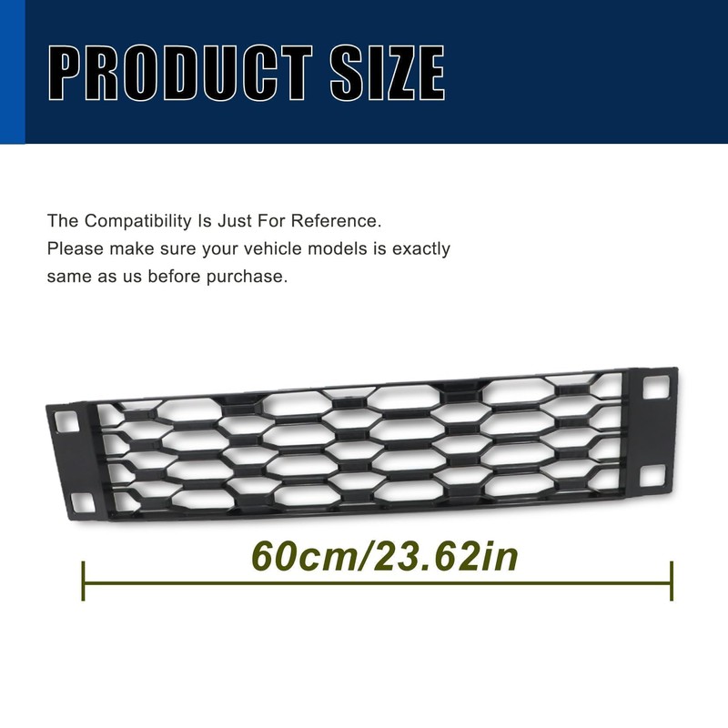 FZJDSD Black Front Bumper Cover Lower Grille Insert Trim ML3Z-17B968-AF