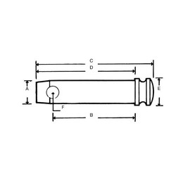 cyclingcolors Trailer Hitch Diameter 19mm x Length 52mm 3 Point Trailer Tractor Truck Agricultural Machinery Piton Pin Screed