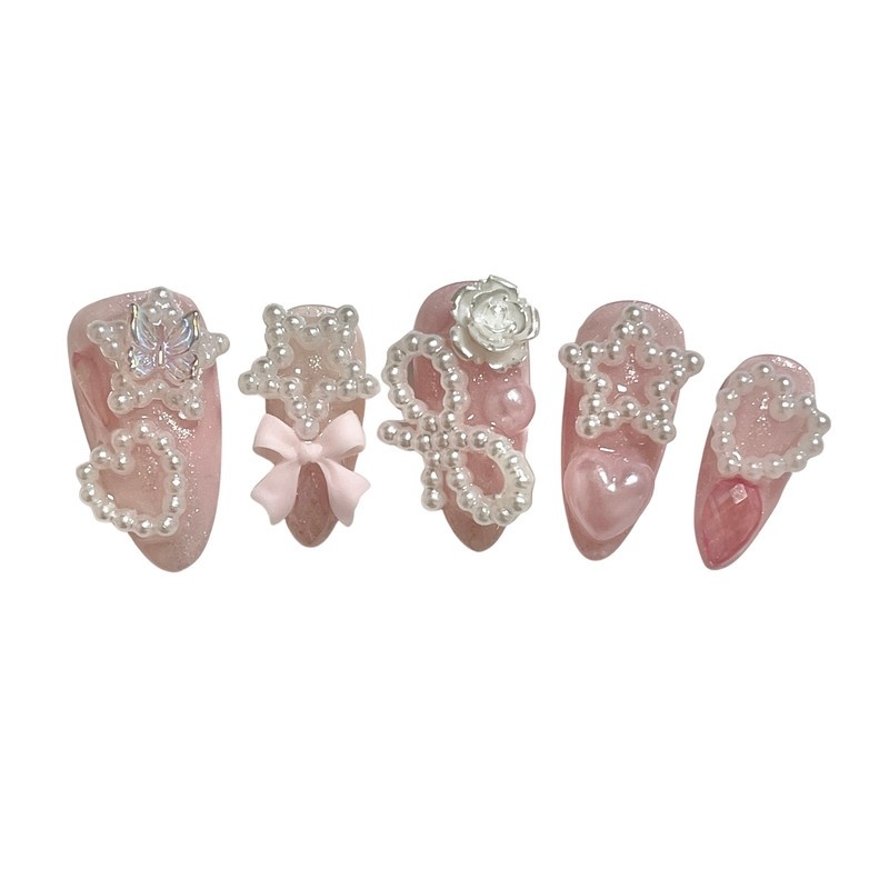 Thumble Handmade Nail Tips - Long Ballerina / 썸블 수제네일팁