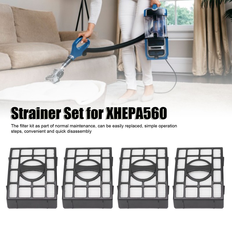 4PCS Vacuum Cleaner Strainer Filter Element Kit for Shark ZU560