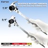 WEDO 3/4"×7/8" Scaffold Ratchet Wrench,Multifunctional Spud Ratchet Podger Wrench,Double Ended