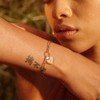 FETTERO Women's 14K Gold Heart Shape A-Z Double Layer Bracelet