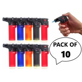 Eagle 10 Pack Eagle Torch Gun Lighter Butane Jet Windproof Adjustable Flame Refillable