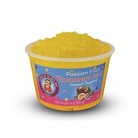 PASSION FRUIT Coconut Jelly Dessert Topping by Buddha Bubbles Boba (Passion Fruit Jelly)