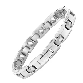 [KYOSI] Germanium Bracelet, Men's, Titanium Bracelet, for Men with Regulator, Anti-Static Bracelet (Silver-2), Titanium