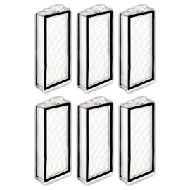 (6 Pieces) Replacement HEPA Filters Compatible With Roborock Q5 Pro, Q5 Pro+, Q8 Max, Q8 Max+, Q7, Q7+, Q7 Max, Q7 Max+ Robotic Vacuum Cleaner, Replacement Parts Filters, 6 Pack