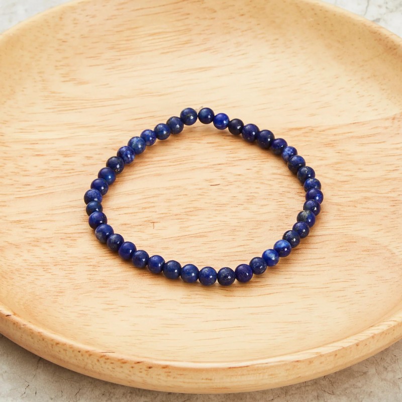 Philip Jones Lapis Mini Beaded Gemstone Stretch Bracelet