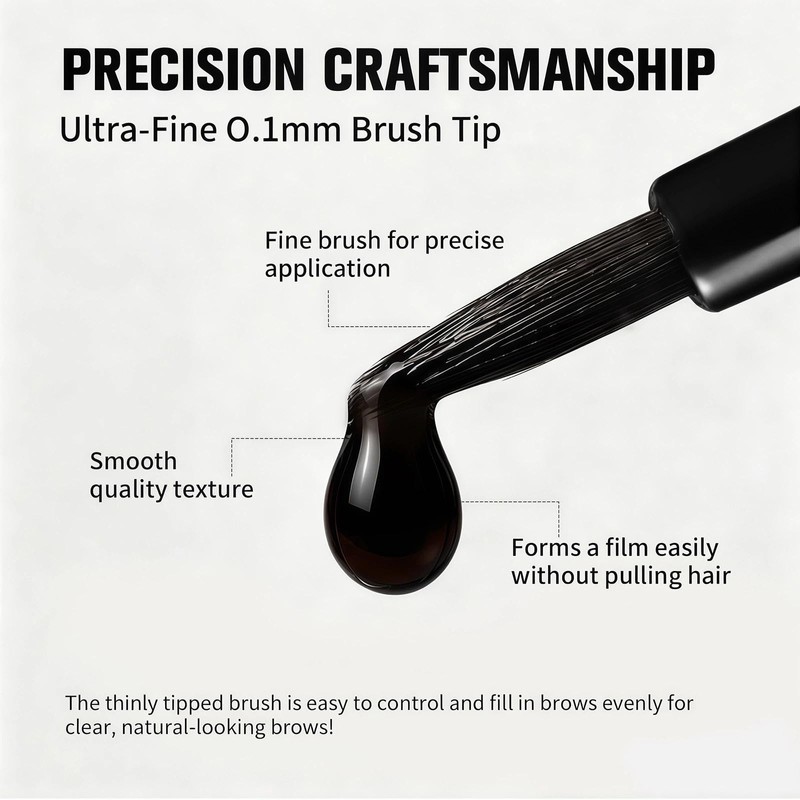 Peel Off Eyebrow Tint Dark Brown, Long Lasting Tattoo Brow