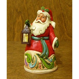 Heartwood Creek Mini Santa with Lantern Figurine, Red
