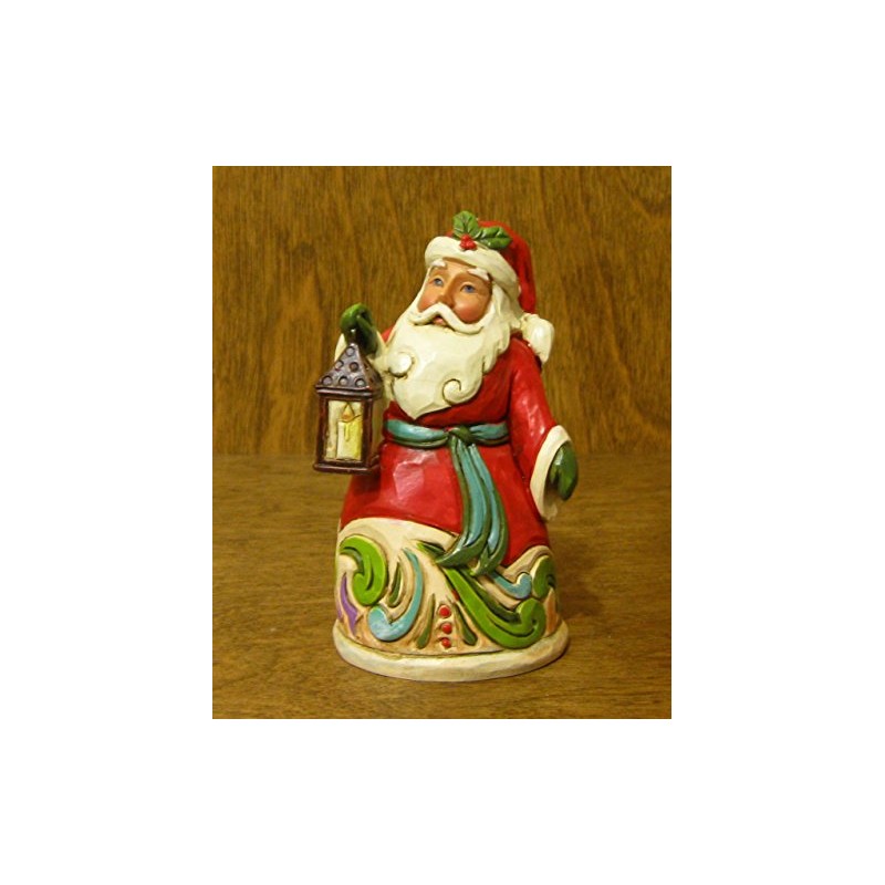 Heartwood Creek Mini Santa with Lantern Figurine, Red