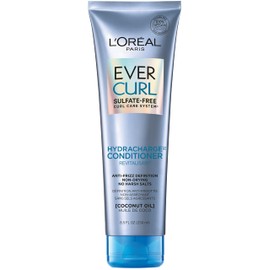 L'Oreal Paris EverCurl Sulfate Free Conditioner for Curly Hair, Lightweight, Anti-Frizz Hydration, Gentle on Curls, with Coconut Oil, 8.5 Fl; Oz (Packaging May Vary)