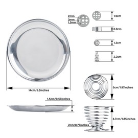 ZenBless 5 in 1 Incense Burner Holder, Palo Santo Holder, Sage Holder, Incense Holder for Incense Sticks/Coil Incense/Incense Cones, 5.5 inches Brass Ash Catcher for Meditation Yoga Room(Silver)